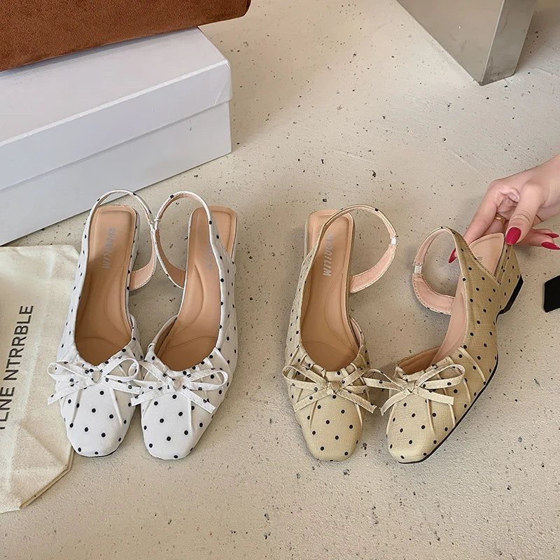 Cover Toe Polka Dot Women Sandals