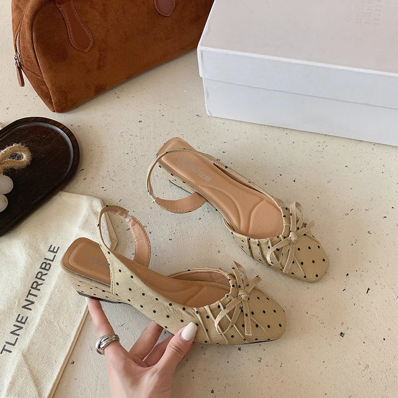 Cover Toe Polka Dot Women Sandals