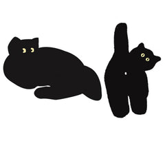 Black Cat Rug Mat Aesthetic Room Decor Carpet