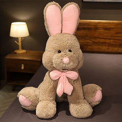 Cute Giant Costco American Big Rabbit Stuffed Bunny Doll Soft Animal Plush Toy America Rabbit with Long Ears Toys for Kids Gift