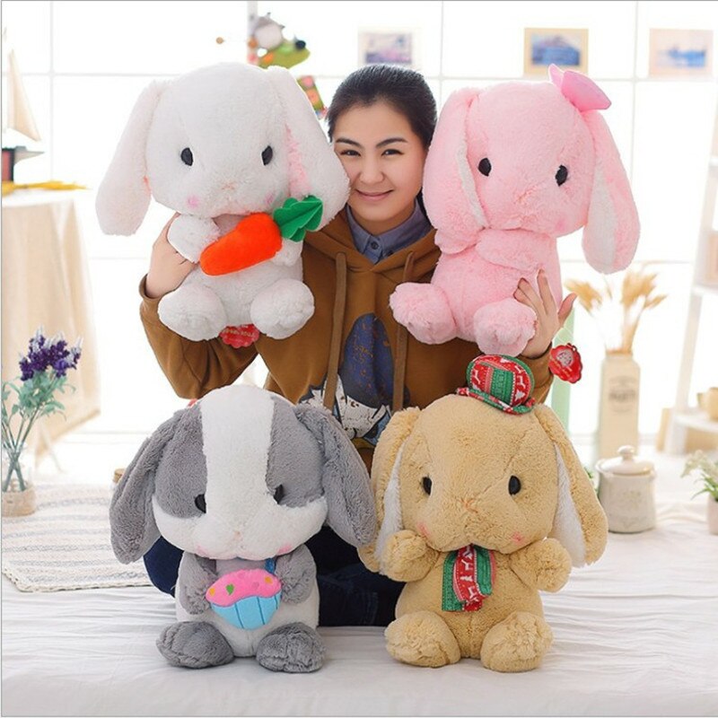 Süßes weiches Lop-Kaninchen-Plüschtier, rosa, gefülltes Plüschkaninchen, Puppe, Abschlussfeier, Geburtstag, Weihnachten, Mädchen, Kinder, Geschenk 