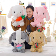 Süßes weiches Lop-Kaninchen-Plüschtier, rosa, gefülltes Plüschkaninchen, Puppe, Abschlussfeier, Geburtstag, Weihnachten, Mädchen, Kinder, Geschenk 