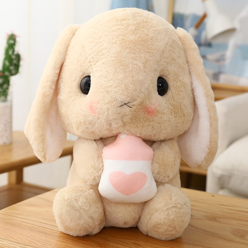 Süßes weiches Lop-Kaninchen-Plüschtier, rosa, gefülltes Plüschkaninchen, Puppe, Abschlussfeier, Geburtstag, Weihnachten, Mädchen, Kinder, Geschenk 
