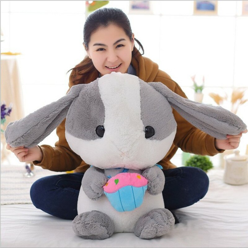 Süßes weiches Lop-Kaninchen-Plüschtier, rosa, gefülltes Plüschkaninchen, Puppe, Abschlussfeier, Geburtstag, Weihnachten, Mädchen, Kinder, Geschenk 