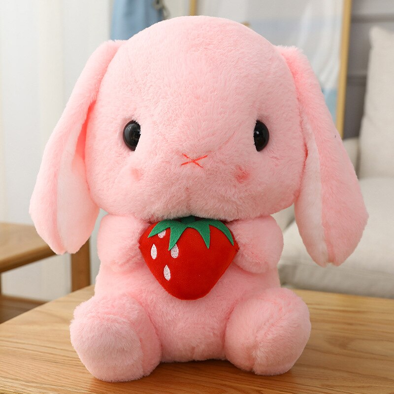 Süßes weiches Lop-Kaninchen-Plüschtier, rosa, gefülltes Plüschkaninchen, Puppe, Abschlussfeier, Geburtstag, Weihnachten, Mädchen, Kinder, Geschenk 
