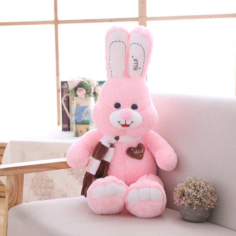 Niedliches Kaninchen-Plüschtier-Kissen, Puppe, schlafendes Liebhabergeschenk, riesiger Osterhase, Plüschpuppe, Liebesschal, Kaninchen, Weihnachtsgeschenk 