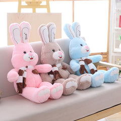 Niedliches Kaninchen-Plüschtier-Kissen, Puppe, schlafendes Liebhabergeschenk, riesiger Osterhase, Plüschpuppe, Liebesschal, Kaninchen, Weihnachtsgeschenk 