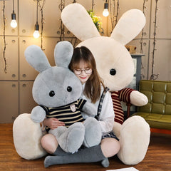 Cute sweater(with zipper) Rabbit doll super Large plush toy Girl Doll children hugging doll girlfriend gift