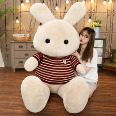 Cute sweater(with zipper) Rabbit doll super Large plush toy Girl Doll children hugging doll girlfriend gift