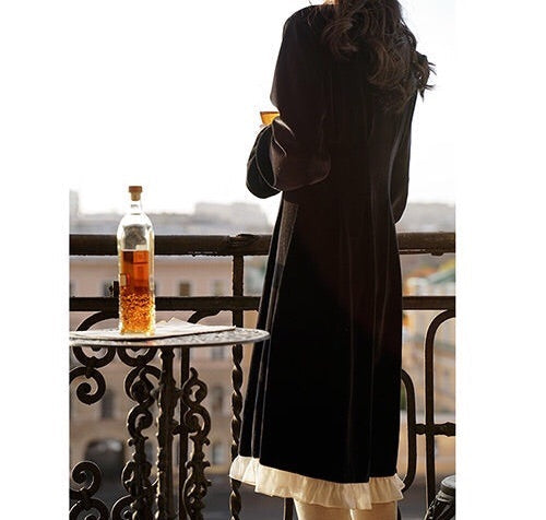 Darla Dark Romantic Vintage Aesthetic Victorian Gothic Velvet Dress