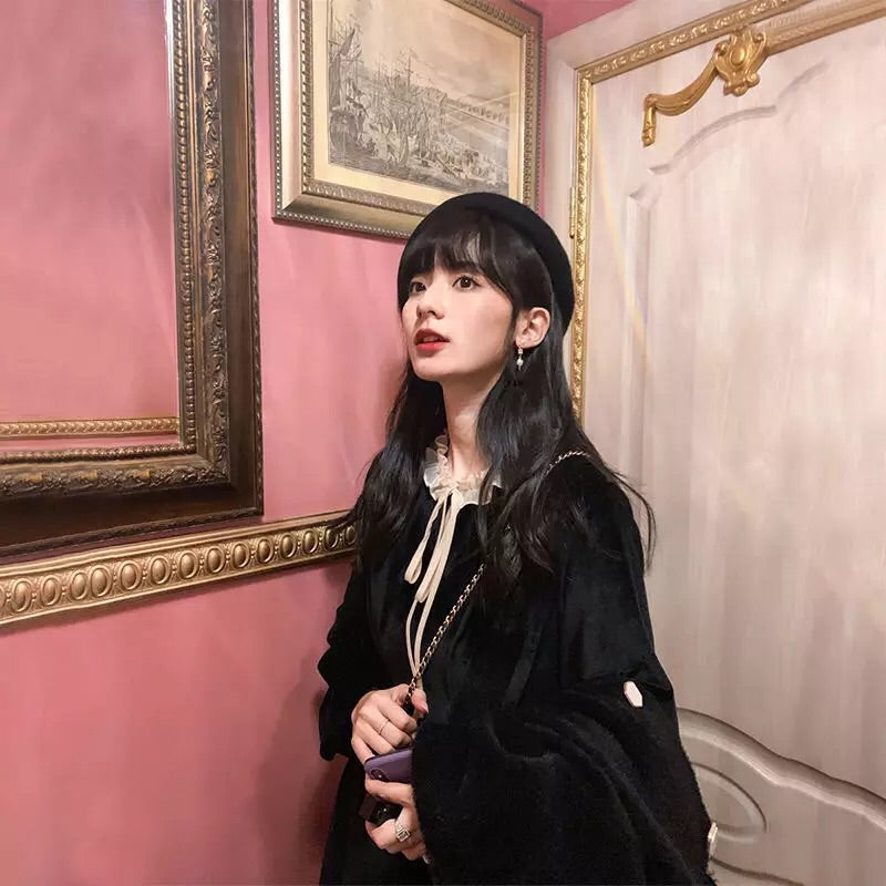 Darla Dark Romantic Vintage Aesthetic Victorian Gothic Velvet Dress
