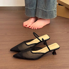 Designer Weave Mesh Women High Heels