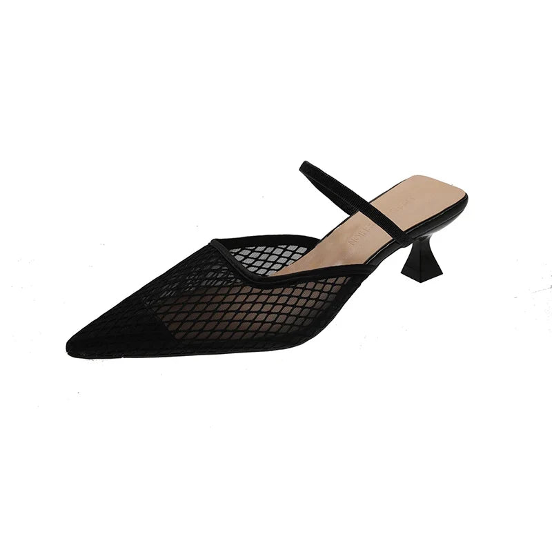 Designer Weave Mesh Women High Heels