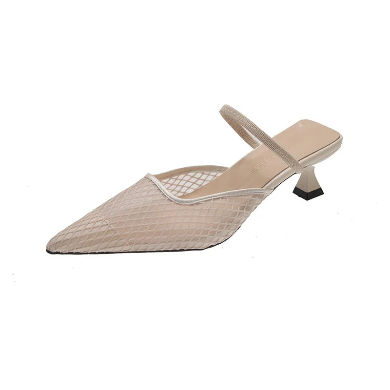 Designer Weave Mesh Women High Heels