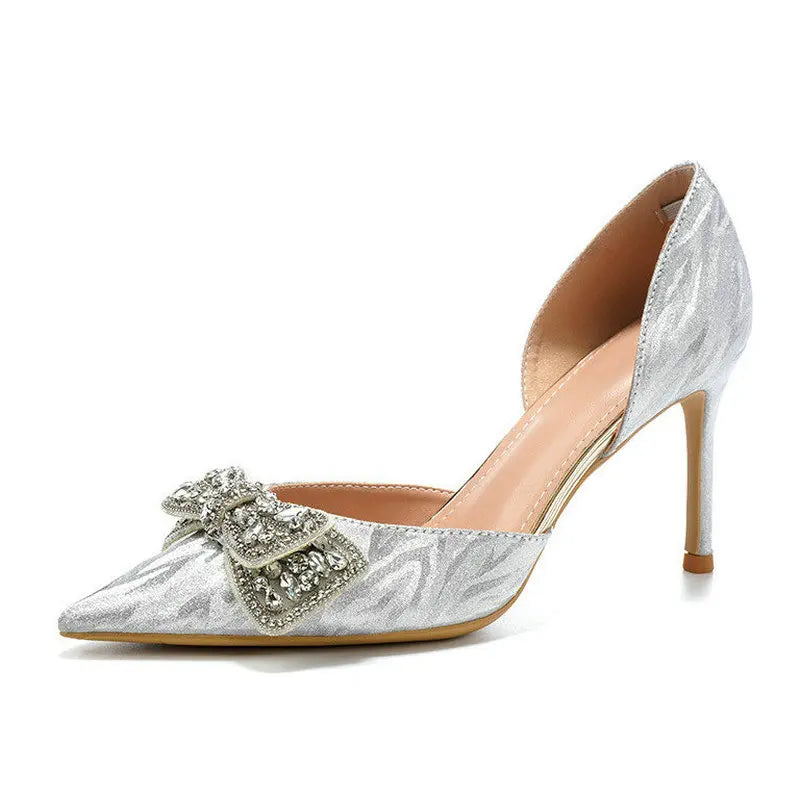 Diamond Bow Woman Pumps