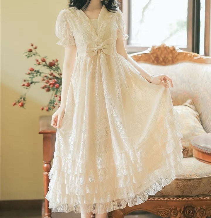 Dolly Heart Vintage-style Royalcore Lace Princess Dress