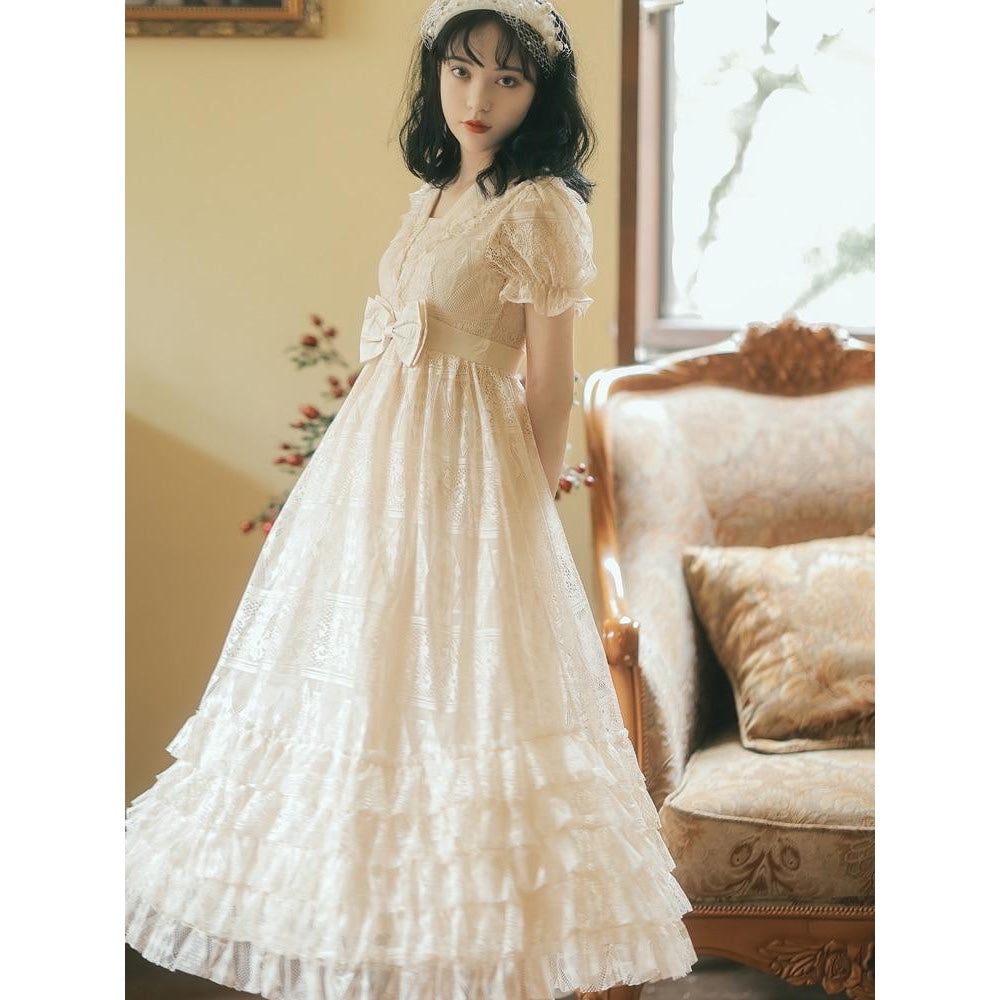Dolly Heart Vintage-style Royalcore Lace Princess Dress