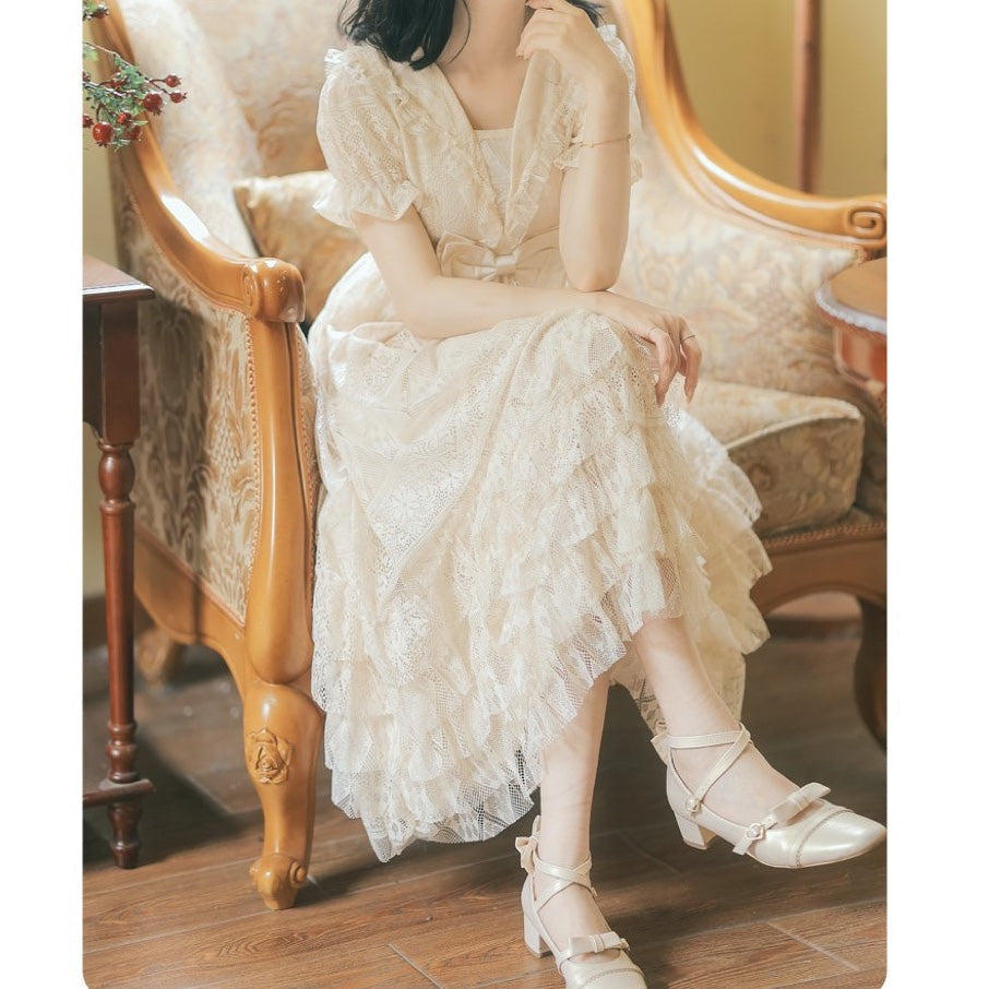 Dolly Heart Vintage-style Royalcore Lace Princess Dress