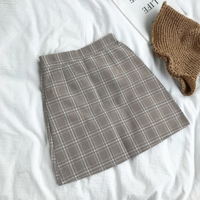 Eleganter Vintage Plaid Bleistiftrock in Pastellfarben 