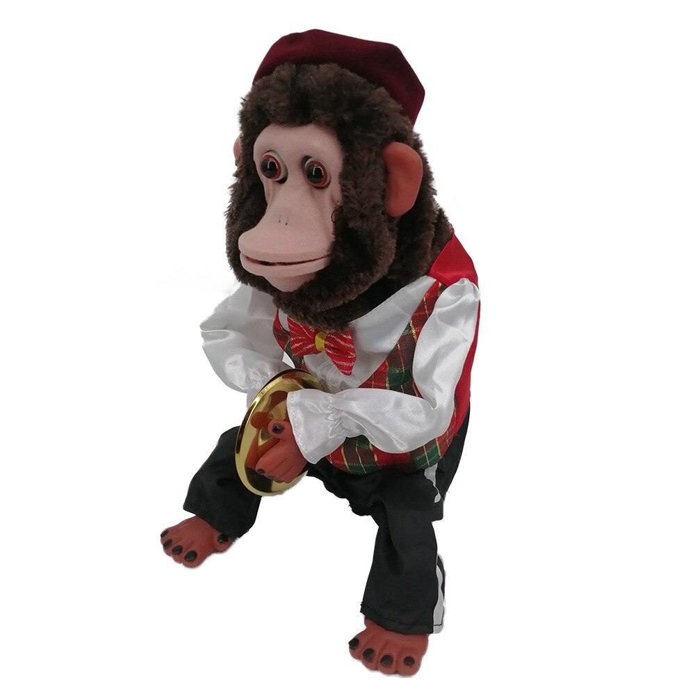 Famous Multi-Action,Funny Cymbal Playing Simulation Monkey the Chimp Vintage Electronic Plush Decoration Toy Original Source