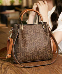 French Cowhide Large Capacity Handbag