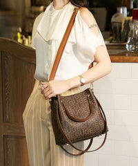 French Cowhide Large Capacity Handbag