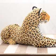 Riesige Größe Lebensechte Waldkönig Panthera Simulation ausgestopftes Wildtier Gepard Plüsch, schwarzer Panther Leopard Stofftiere 