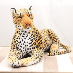 Riesige Größe Lebensechte Waldkönig Panthera Simulation ausgestopftes Wildtier Gepard Plüsch, schwarzer Panther Leopard Stofftiere 