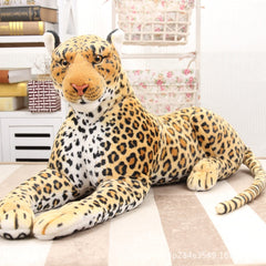 Riesige Größe Lebensechte Waldkönig Panthera Simulation ausgestopftes Wildtier Gepard Plüsch, schwarzer Panther Leopard Stofftiere 