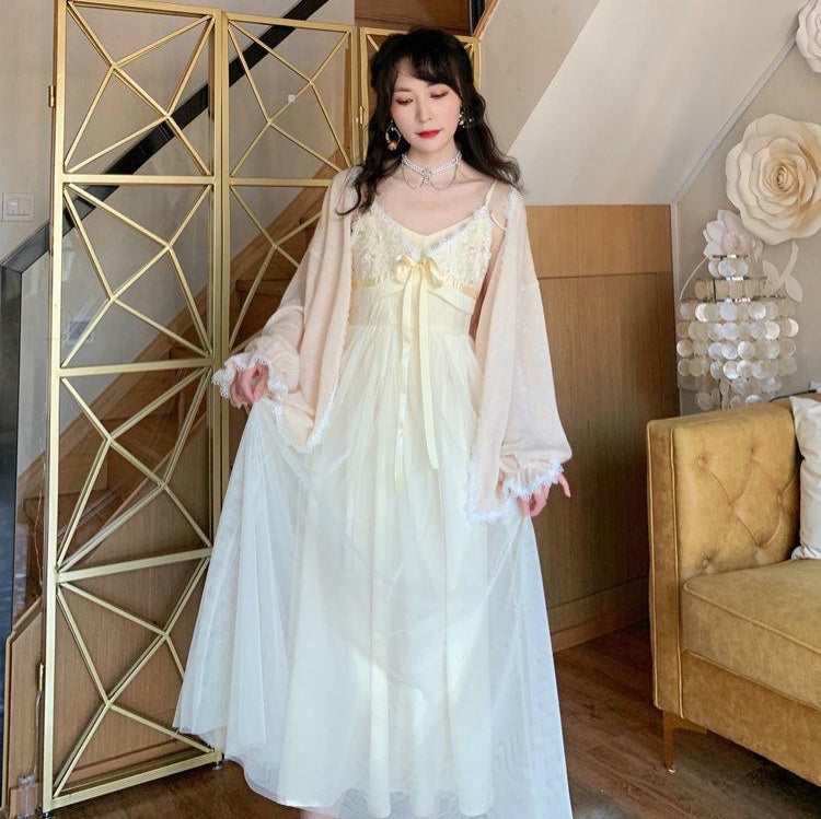 Gold Fortune Vintage-Aesthetic Romantic Fairy Princess Dress