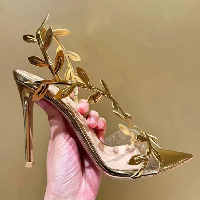 Gold High Heels