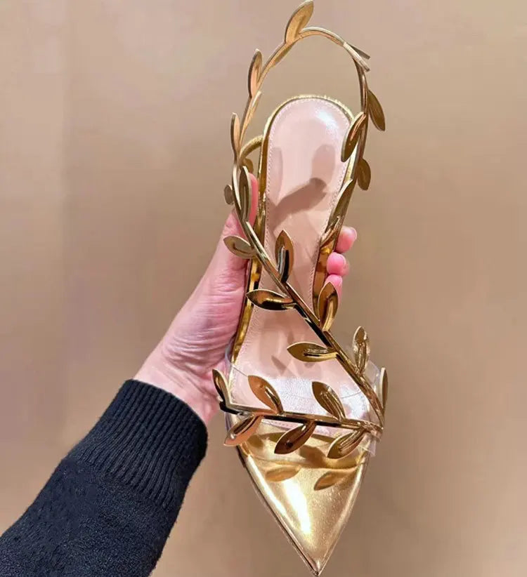 Gold High Heels