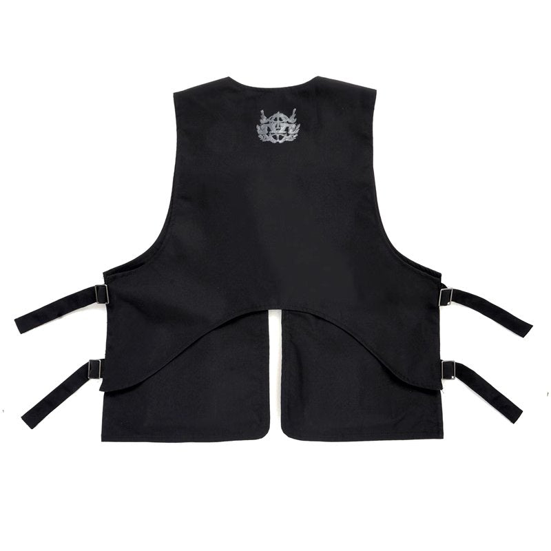 Grunge Skeleton Ribcage Pockets Vest