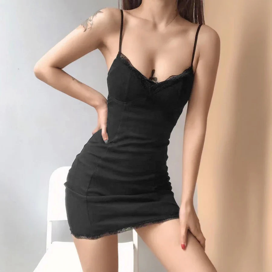 Noir Niche Lace Cami Dress