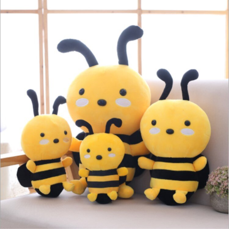 1pcs 80cm Creative Bee Plush Toy Stuffed Doll yellow Cute Bee Toy For Baby Kids Children's Gift Animal Insect Soft Toy