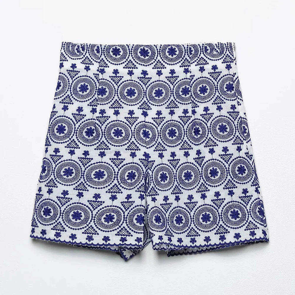 Maci Blue Vintage Boho Shorts