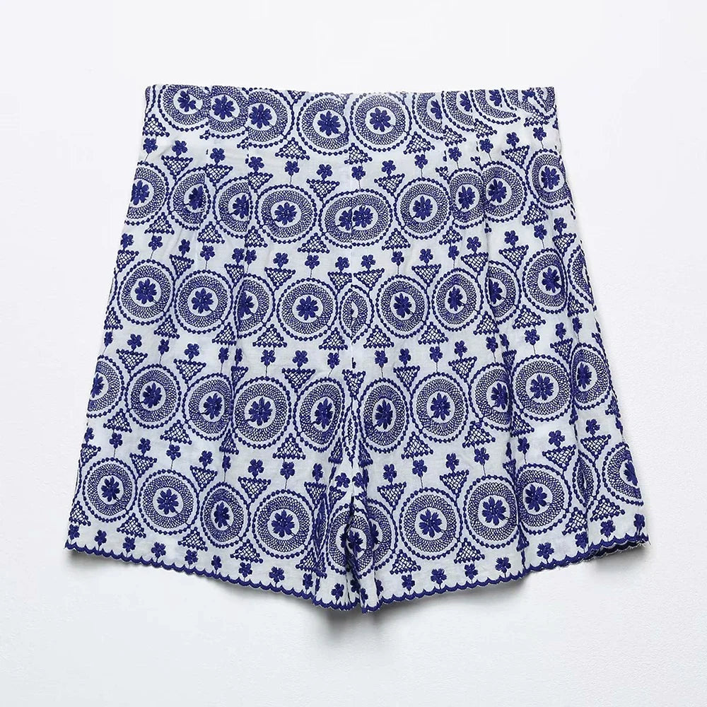 Maci Blue Vintage Boho Shorts