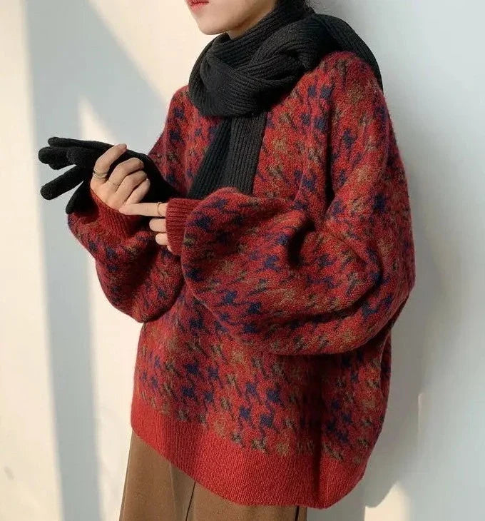 Star Gazer Chic Lantern Knitted Pullover