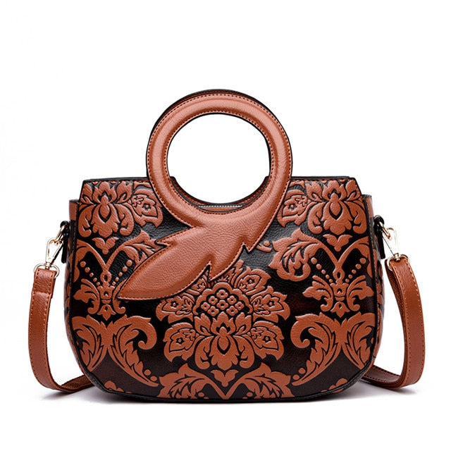 Classic Vintage Style Japanese Leather Handbag