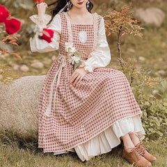 Honeyfield Plaid Vintage-style Cottagecore Dress