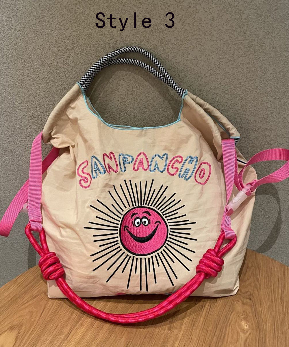 Japanese Style Embroidered Nylon Satchel Bags SX1013