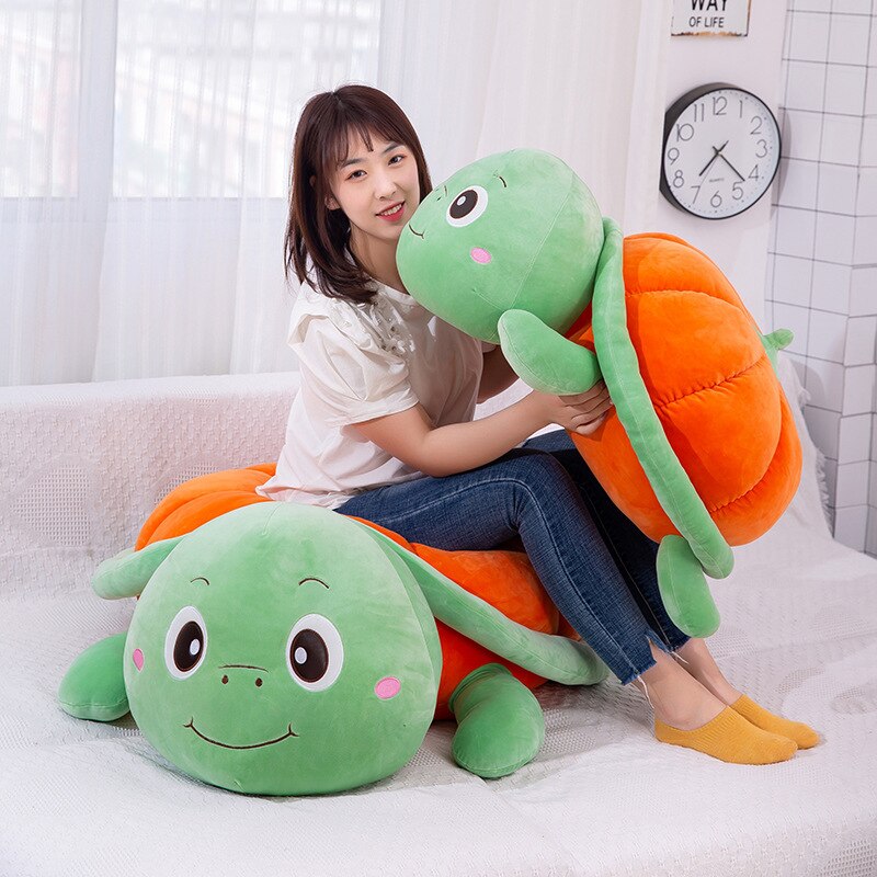Kawaii Animal Plush Pumpkin Tortoise Toy Cute Turtle Plush Pillow Stuffed Doll Vegetable Cushion for Girls Valentine's Day Gift
