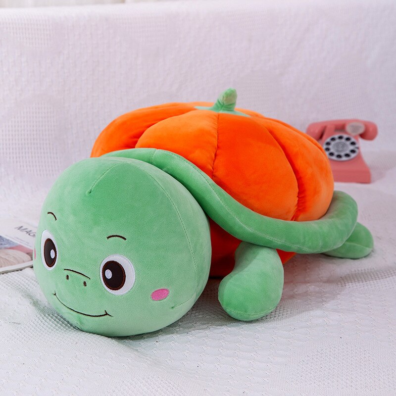 Kawaii Animal Plush Pumpkin Tortoise Toy Cute Turtle Plush Pillow Stuffed Doll Vegetable Cushion for Girls Valentine's Day Gift