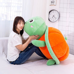 Kawaii Animal Plush Pumpkin Tortoise Toy Cute Turtle Plush Pillow Stuffed Doll Vegetable Cushion for Girls Valentine's Day Gift