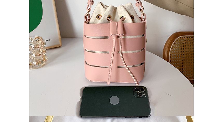 Faux Leather Bucket Bag