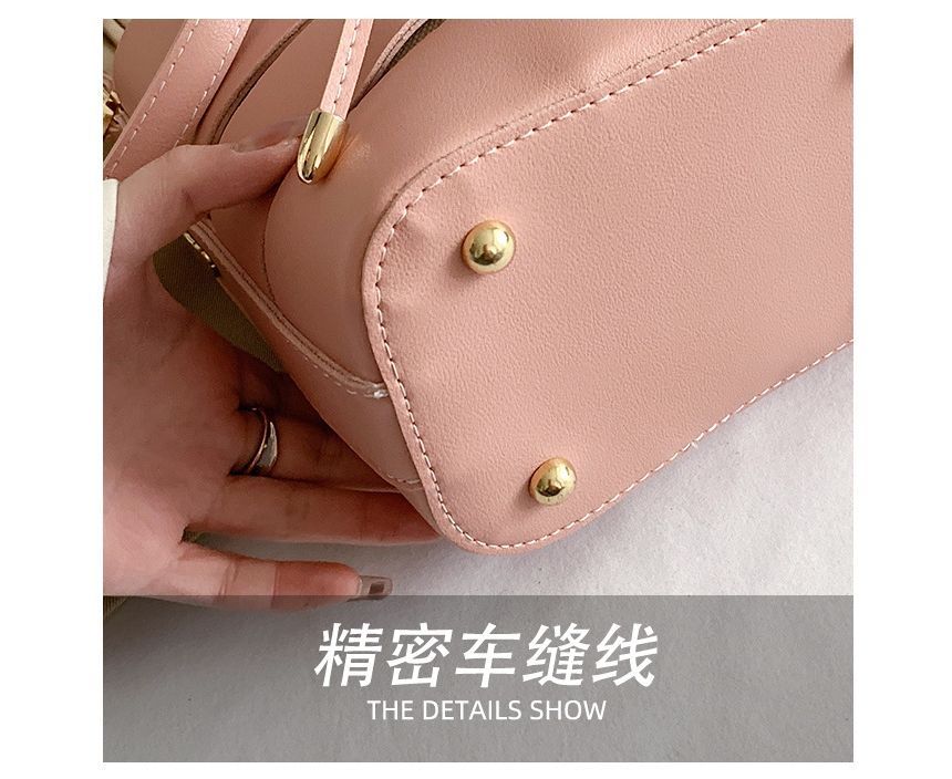 Faux Leather Bucket Bag