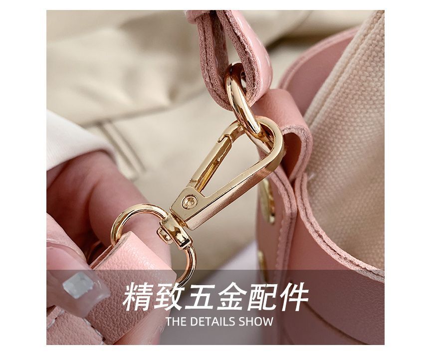 Faux Leather Bucket Bag