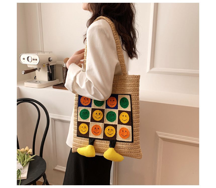 Tote Face Smiley Bag Crochet