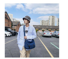 Denim Messenger Bag