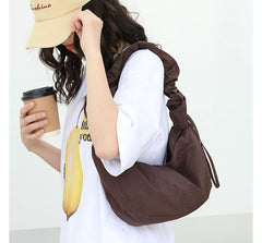 Plain Bag Drawstring Nylon Hobo